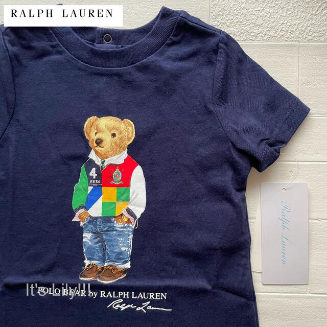 Ralph Lauren(ラルフローレン)の簡易ラッピング　6m70cm ラルフローレン　ポロベア　ネイビー　ロンパース キッズ/ベビー/マタニティのベビー服(~85cm)(ロンパース)の商品写真