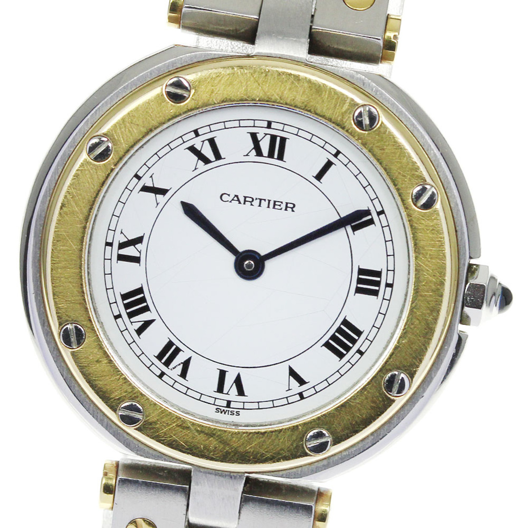 【CARTIER】カルティエ サントスラウンドSM SS/YGコンビ クォーツ レディース