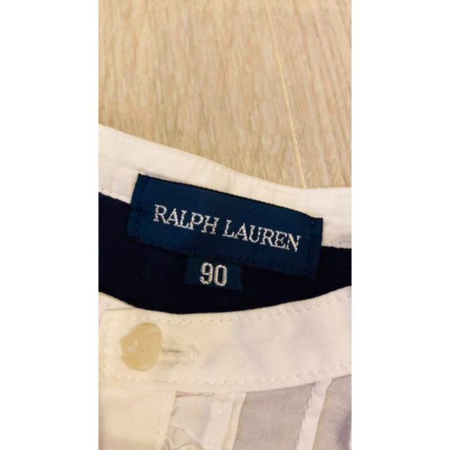 Ralph Lauren(ラルフローレン)の【最終値下げ】ラルフローレン　トップス　可愛い　ひらひら付き 90cm キッズ/ベビー/マタニティのキッズ/ベビー/マタニティ その他(その他)の商品写真