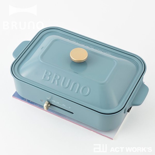ホットプレート皿プレートの形状BRUNO コンパクトホットプレート ターコイズブルー BOE021-TQBL