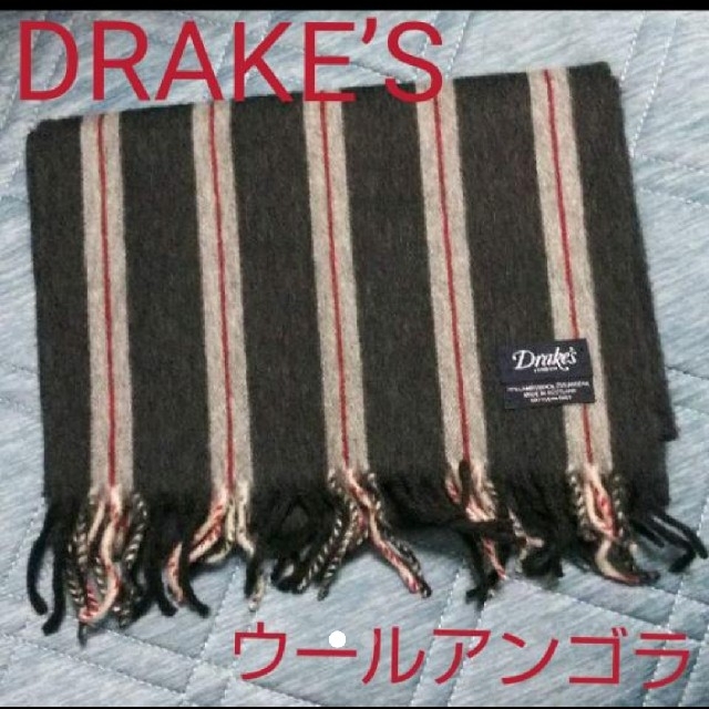 新品約２万円☆ドレイクス DRAKES ウールアンゴラマフラー ...