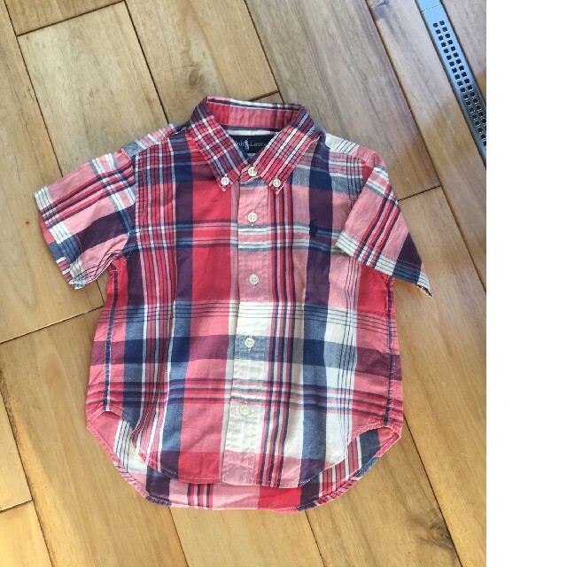 Ralph Lauren(ラルフローレン)のラルフローレン　半袖チェックシャツ キッズ/ベビー/マタニティのベビー服(~85cm)(シャツ/カットソー)の商品写真