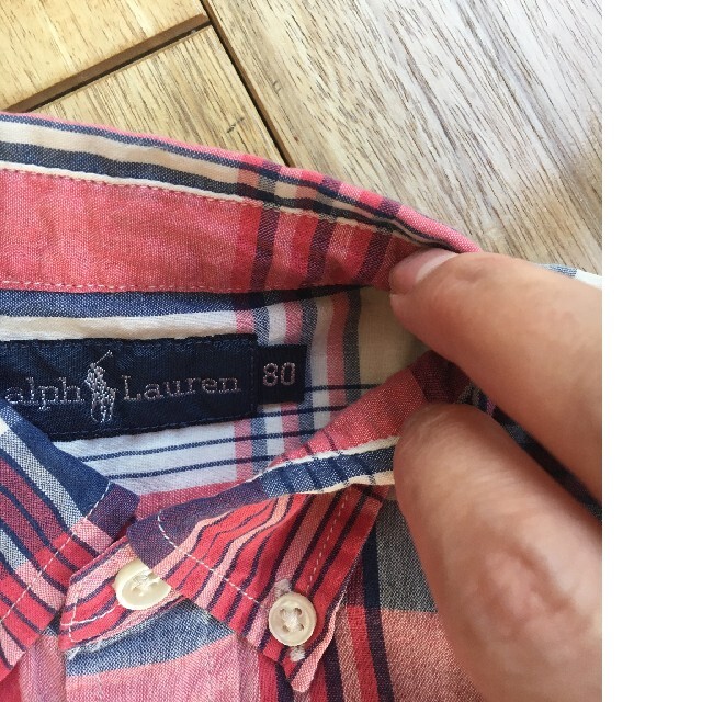 Ralph Lauren(ラルフローレン)のラルフローレン　半袖チェックシャツ キッズ/ベビー/マタニティのベビー服(~85cm)(シャツ/カットソー)の商品写真