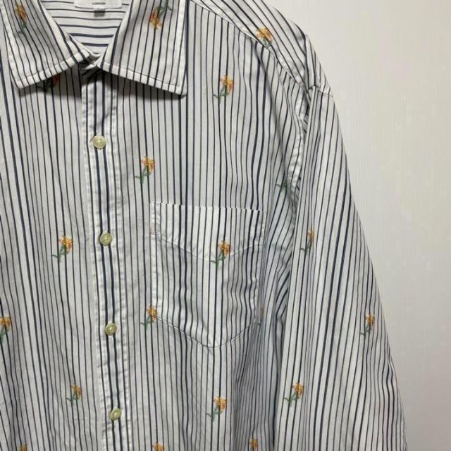 Paul Smith ポールスミス シャツ 花柄 トリコロール 長袖 ストライプ Paul Smith ポールスミス シャツ 花柄 トリコロール 長袖 ストライプ