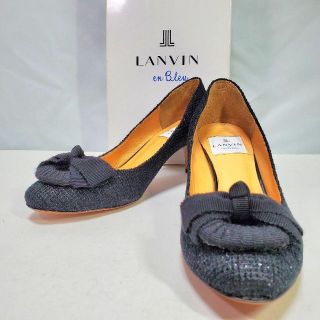 ランバンオンブルー(LANVIN en Bleu)のLANVIN en Bleu ランバンオンブルー リボン パンプス 23.5cm(ハイヒール/パンプス)