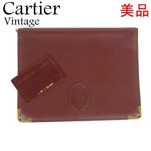 【超目玉】 Cartier - カルティエ 美品 ヴィンテージ マストライン クラッチ セカンド バッグ クラッチバッグ