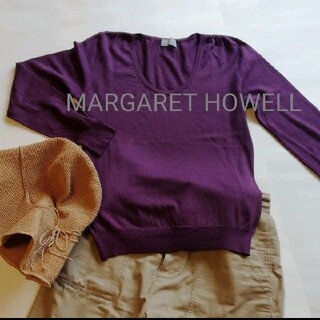 マーガレットハウエル(MARGARET HOWELL)のゆうちょも様　すみれ色　マーガレット・ハウエルセーター(ニット/セーター)