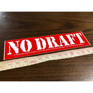 NO DRAFT メッセージステッカー 為替相場 戦争 反戦 平和 USA雑貨(その他)