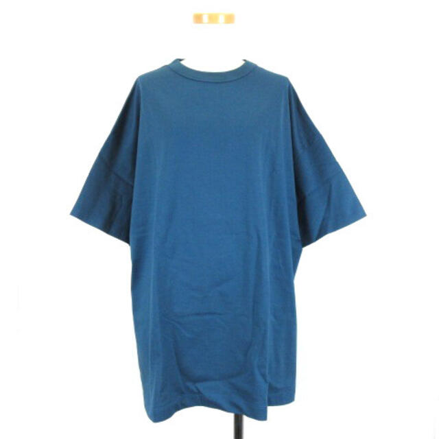 トラバイユマニュアル ミディ天竺 ビッグ Tシャツ 半袖 ブルー 220411E