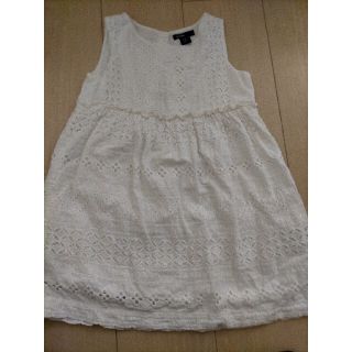 ベビーギャップ(babyGAP)のBABY GAP  白のワンピース(ワンピース)