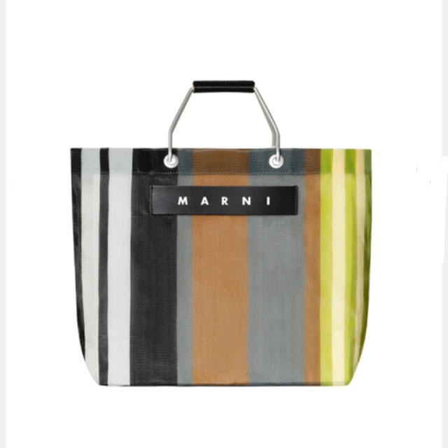 Marni(マルニ)のマルニカフェ　ストライプ バッグ　ソフトベージュ　新品 レディースのバッグ(トートバッグ)の商品写真