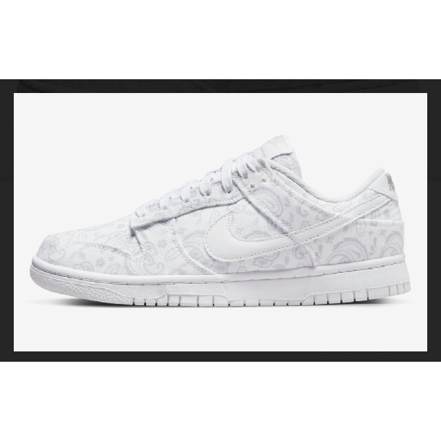 NIKE DUNK LOW ESS ダンクロー ペイズリー ホワイト 白 - スニーカー