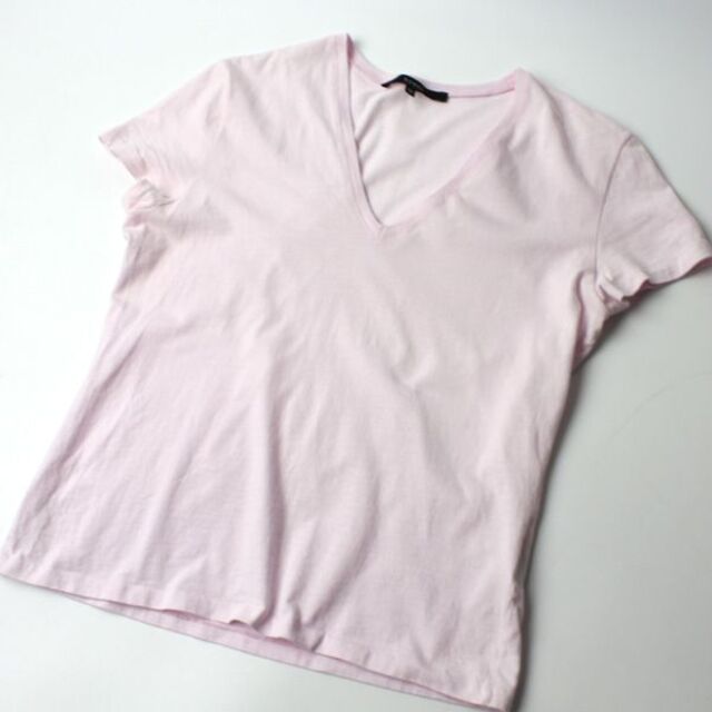 Gucci(グッチ)のGUCCI グッチ Vネック tシャツ ピンク レディースのトップス(Tシャツ(半袖/袖なし))の商品写真