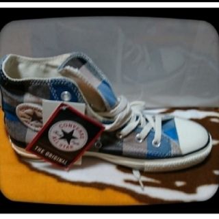 コンバース(CONVERSE)のCONVERSE ハイカットスニーカー  チェック柄　24.5cm(スニーカー)