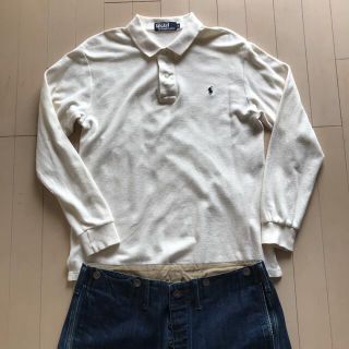 ポロラルフローレン(POLO RALPH LAUREN)のヴィンテージ  80s ポロラルフローレン　鹿子　長袖　ポロシャツ(ポロシャツ)