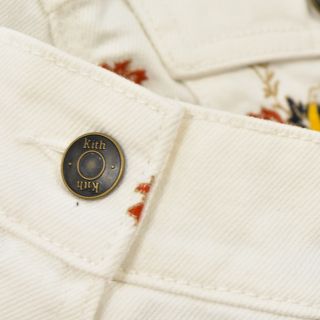 KITH キス 21SS Ellis Denim Jacket 花柄 フローラル刺繍 エリスデニムジャケット ホワイト