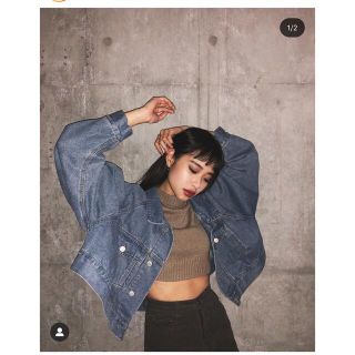 マウジー(moussy)のjuemi オーバーサイズ ショートデニムジャケット(Gジャン/デニムジャケット)