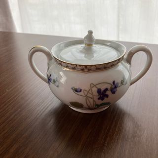 アビランド(Haviland)のアビランド　リモージュ　すみれ柄シュガーポット(食器)