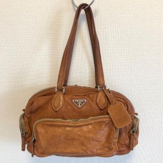 プラダ(PRADA)のプラダ  ウォッシュドレザーバッグ　直営店購入(ハンドバッグ)