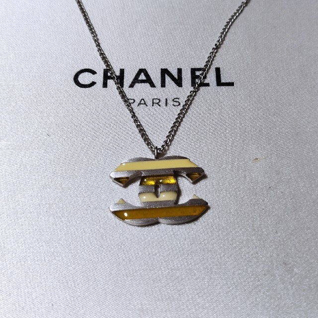 ネックレスCHANEL　ネックレス　ココマーク　ボーダー