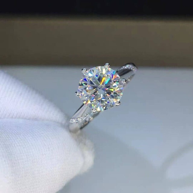 レディース リング ジルコニア 女性 指輪 大粒 六本爪 3ct カラット 婚約 レディースのアクセサリー(リング(指輪))の商品写真