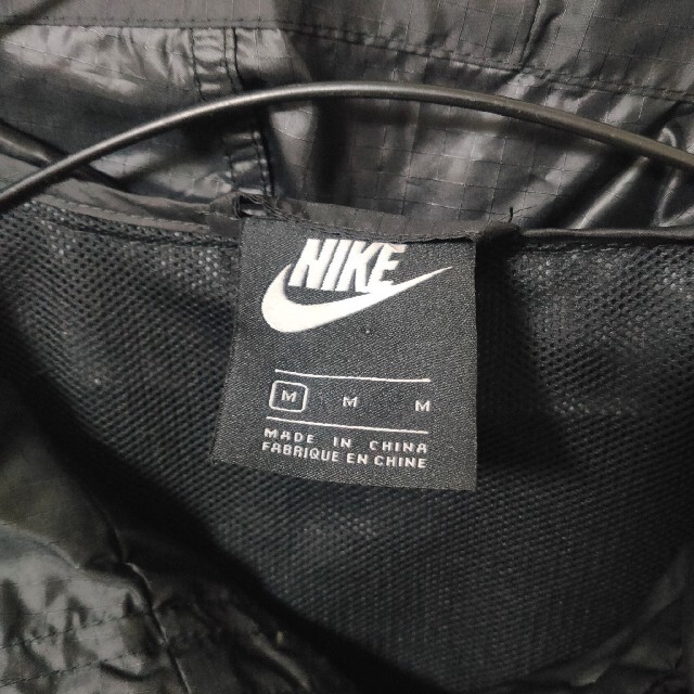 NIKE 黒 豹柄 ビッグスウッシュ ブルゾン ウーブンジャケット ハーフジップ
