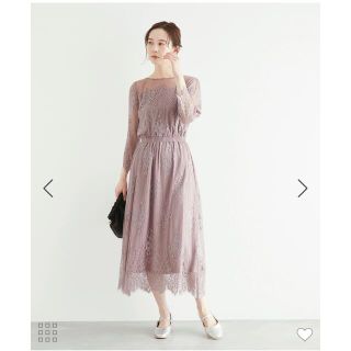 ロペピクニック(Rope' Picnic)の6/15まで販売予定＊新品・未使用タグあり【結婚式にも】レースDRESS(ロングワンピース/マキシワンピース)