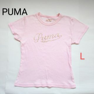 プーマ(PUMA)のPUMA(プーマ) レディース半袖Tシャツ L ピンク ラインストーン(Tシャツ(半袖/袖なし))