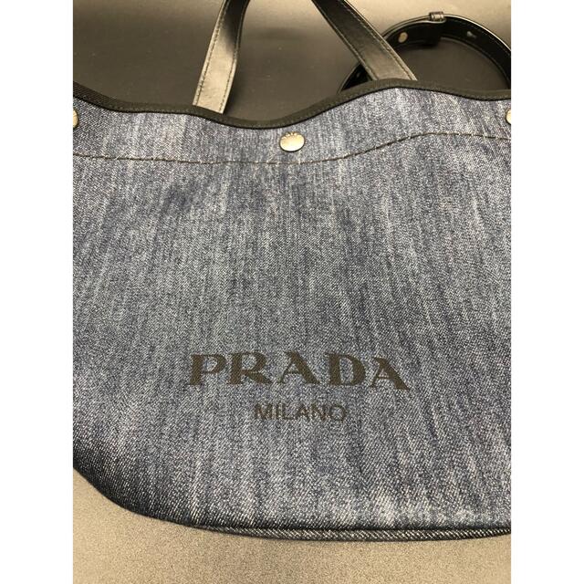 PRADA - PRADA (プラダ) デニム 2way トートバッグ (デニム / ブラック 