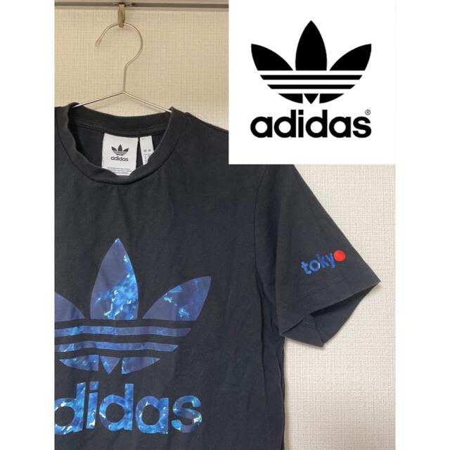 adidas(アディダス)の☆ アディダス　adidas タイダイ柄Tシャツ　黒　青　ブラック　ブルー　S メンズのトップス(Tシャツ/カットソー(半袖/袖なし))の商品写真