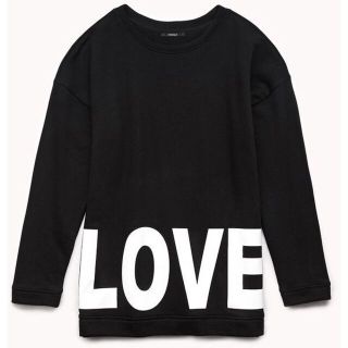 フォーエバートゥエンティーワン(FOREVER 21)の【Forever21】 LOVE HATE スウェットシャツ トレーナー(トレーナー/スウェット)