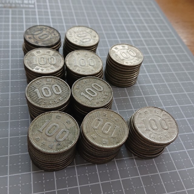 古銭 稲 １００円銀貨 １００枚 - 0