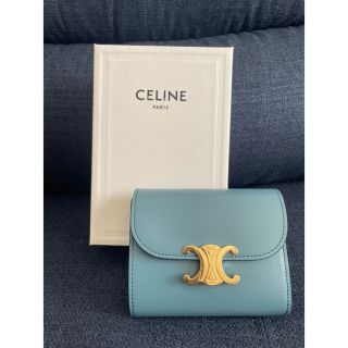 セリーヌ(celine)の新品☆セリーヌ☆ スモール トリオンフウォレット / シャイニーカーフスキン (財布)