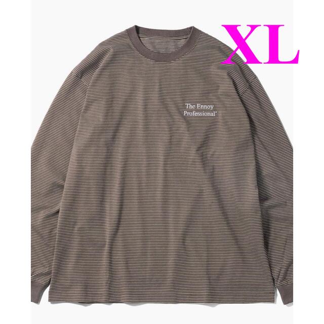 1LDK SELECT(ワンエルディーケーセレクト)のennoy L/S Border T-Shirt BROWN X WHITE  メンズのトップス(Tシャツ/カットソー(七分/長袖))の商品写真