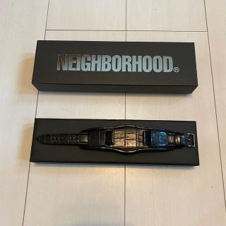 NEIGHBORHOOD - neighborhood クロコダイルレザーウォッチバンド BLACK