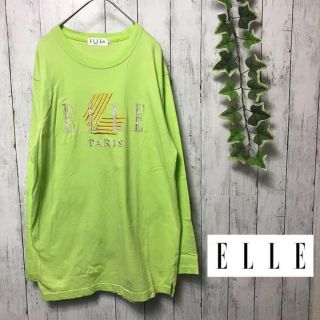 ELLE エル　カットソー　ロンティー　ストリート　スケーター　ビックロゴ(Tシャツ(長袖/七分))