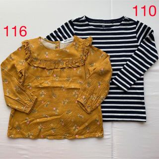 ユニクロ(UNIQLO)のH&M 花柄ブラウス 他 セット☆110(Tシャツ/カットソー)