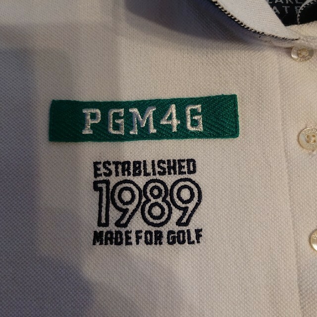パーリーゲイツ   ゴルフ白ポロシャツ　サイズ　0