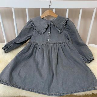 ザラキッズ(ZARA KIDS)のZARA kids セーラーカラーデニムワンピース(ワンピース)