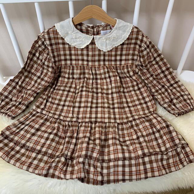 ZARA KIDS(ザラキッズ)のZARA kidsチェックワンピース キッズ/ベビー/マタニティのキッズ服女の子用(90cm~)(ワンピース)の商品写真