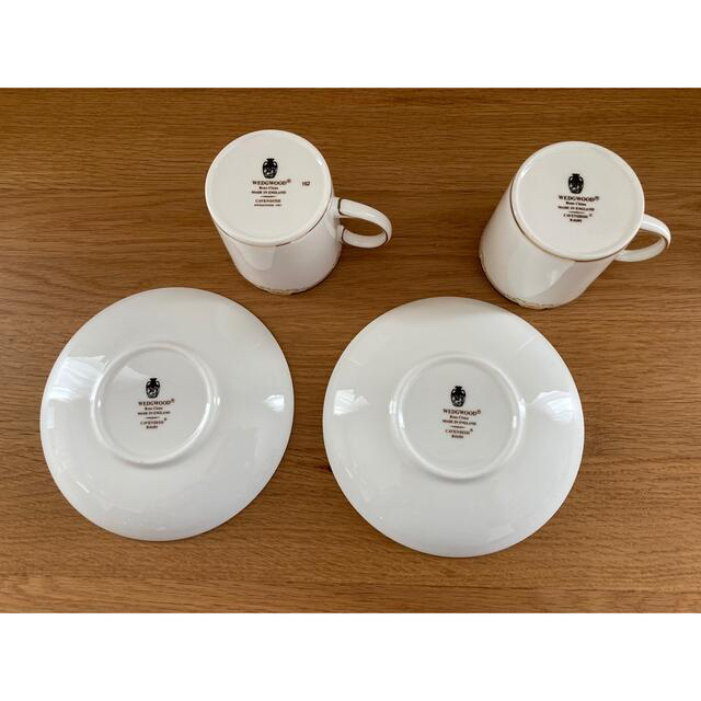 WEDGWOOD(ウェッジウッド)の【美品】ウェッジウッド キャベンディッシュ　カップ&ソーサー２客 インテリア/住まい/日用品のキッチン/食器(食器)の商品写真