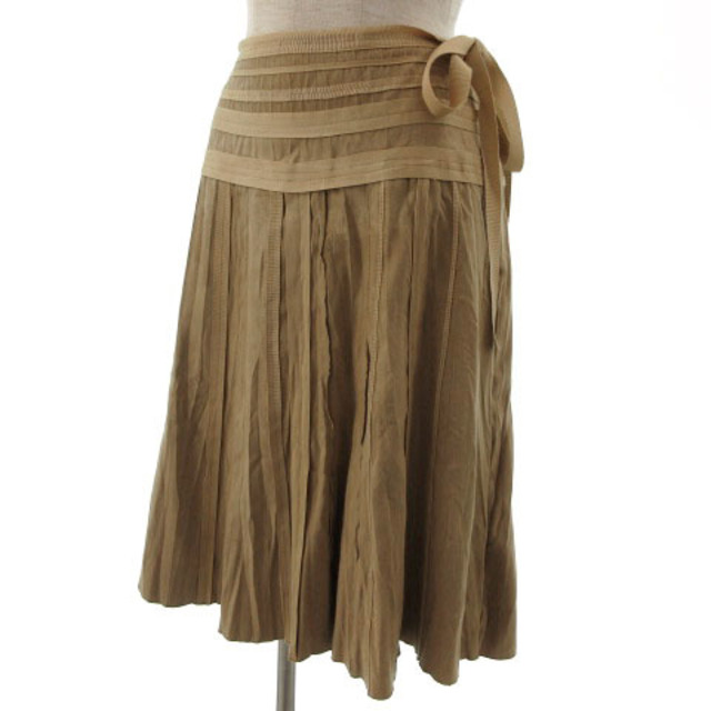 LOUNIE(ルーニィ)のルーニィ LOUNIE スカート フレア ひざ丈 スエード調 38 ブラウン 茶 レディースのスカート(ひざ丈スカート)の商品写真