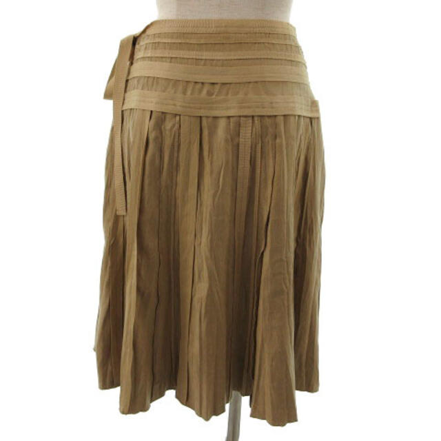 LOUNIE(ルーニィ)のルーニィ LOUNIE スカート フレア ひざ丈 スエード調 38 ブラウン 茶 レディースのスカート(ひざ丈スカート)の商品写真