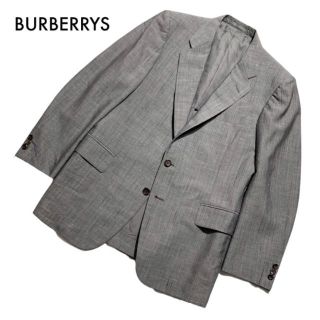 バーバリー(BURBERRY)のバーバリー テーラードジャケット ウールシルク混 170AB グレー 春夏 古着(テーラードジャケット)