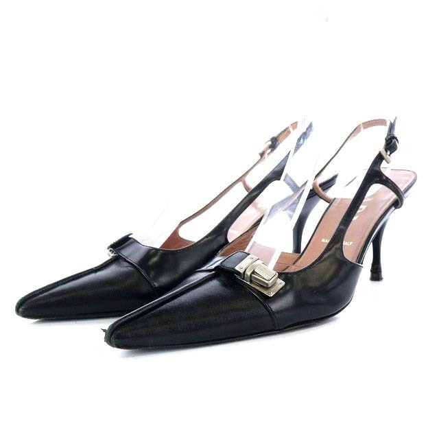 再入荷通販 PRADAプラダ バックストラップパンプス 36 Y5lMb