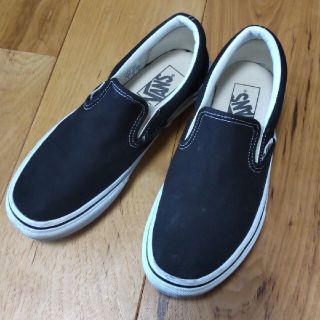 ヴァンズ(VANS)のバンズVANS スリッポンスニーカー 黒 23cm(スニーカー)