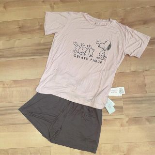 ジェラートピケ(gelato pique)のgelato pique PEANUTS Tシャツ＆ショートパンツ(ルームウェア)