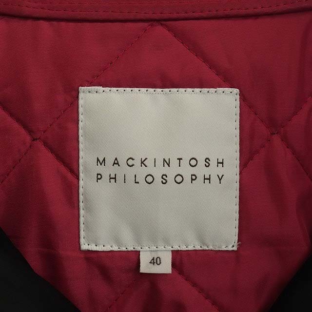 MACKINTOSH PHILOSOPHY(マッキントッシュフィロソフィー)のマッキントッシュフィロソフィー キルティングフードジャケット 40 黒 ピンク レディースのジャケット/アウター(その他)の商品写真