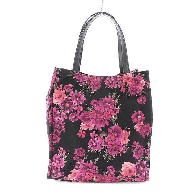 TOCCA(トッカ)のトッカ バッグS トートバッグ ハンドバッグ 花柄 黒 ピンク レディースのバッグ(トートバッグ)の商品写真