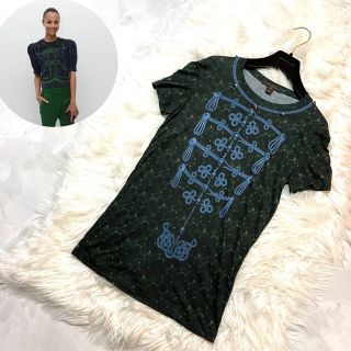 ルイヴィトン(LOUIS VUITTON)の本物 美品 ルイヴィトン スタッズ付き ナポレオンアート Tシャツ チュニック (Tシャツ(半袖/袖なし))